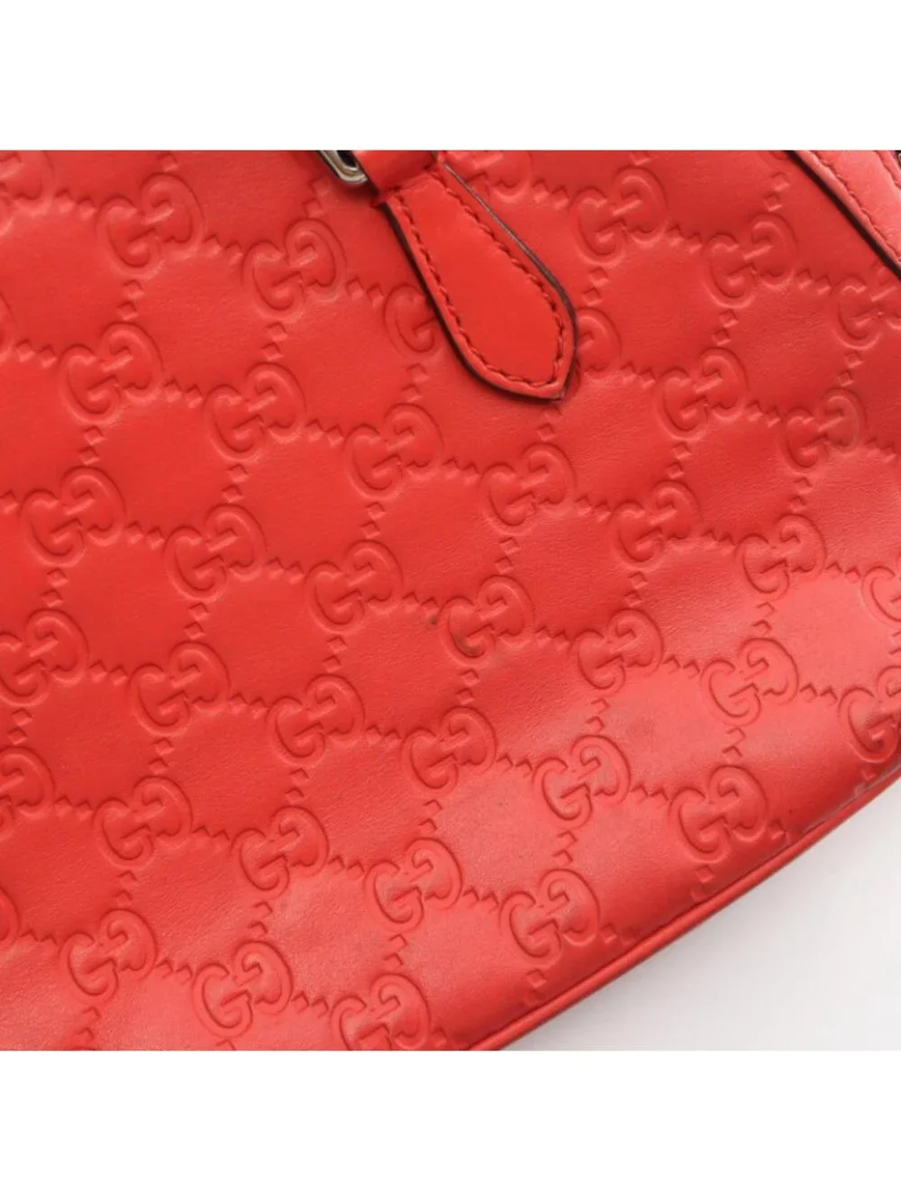 Gucci Handbag Guccissima 2-Way Red Leather